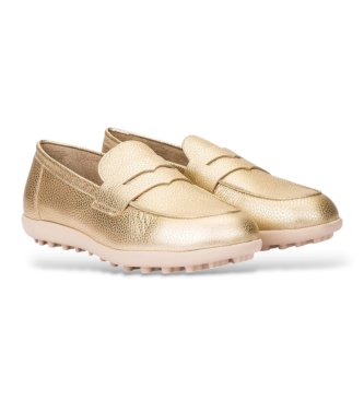 Wonders Flyfit 01 læderloafers i guld
