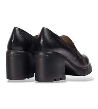 Wonders Ilma 01 Black Leather Loafers