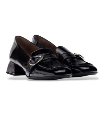 Wonders James Black Leather Loafers