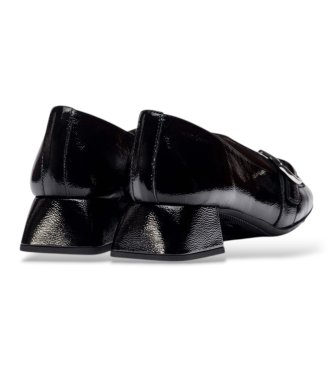 Wonders James Black Leather Loafers