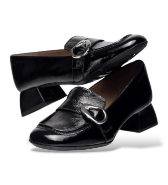 Wonders James Black Leather Loafers