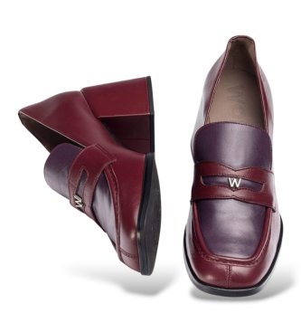 Wonders Leather Loafers Victoria 02 Burgundy