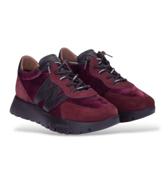 Wonders Leder-Sneaker Odisei01 granatrot