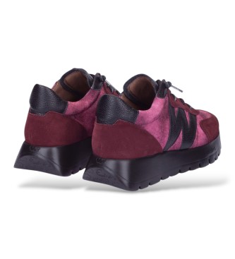 Wonders Leder-Sneaker Odisei01 granatrot