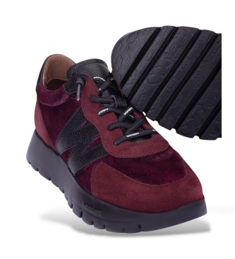 Wonders Leder-Sneaker Odisei01 granatrot