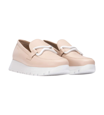 Wonders Mocassins en cuir rose Aura
