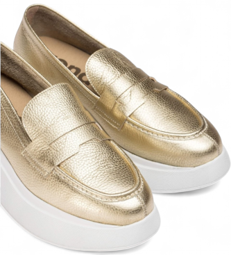 Wonders Zlati usnjeni mokasini Estela