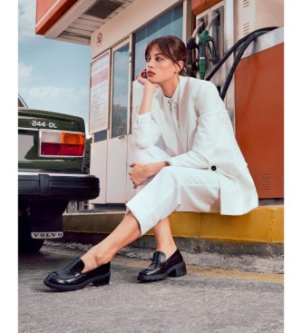 Wonders Lder Loafers Evoclub 01 svart