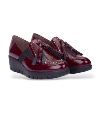 Wonders Mocassini in Pelle FLY 361 Bordeaux Rosso
