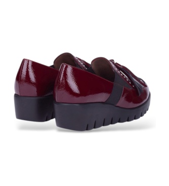 Wonders Mocassini in Pelle FLY 361 Bordeaux Rosso
