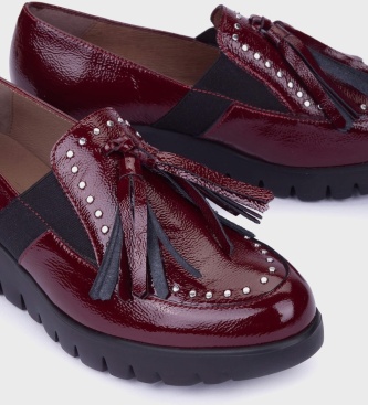 Wonders Mocassini in Pelle FLY 361 Bordeaux Rosso