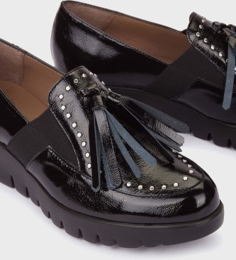 Wonders Mocassini in Pelle Fly 361 Nero