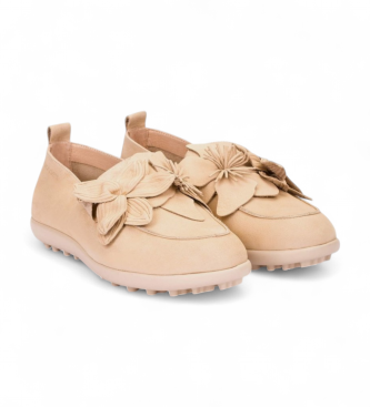 Wonders Mocassins de couro Flyfit 05 bege