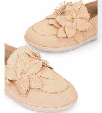 Wonders Mocassins de couro Flyfit 05 bege