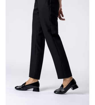 Wonders James Black Leather Loafers