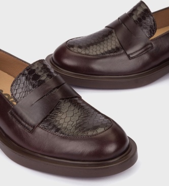 Wonders Mocassins de Pele PENNY 01 Marrom