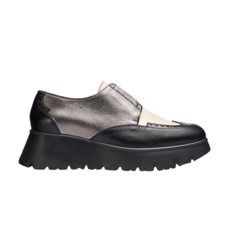 Wonders Silver Salva Leather Moccasins 