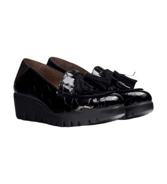 Wonders Mocasines de Piel Simone negro