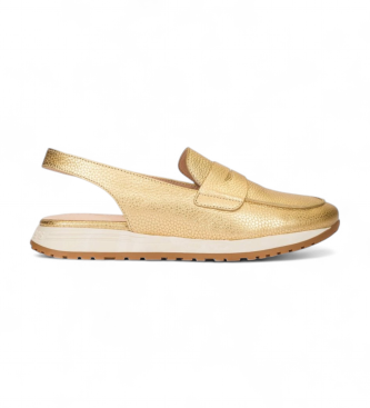 Wonders Mocassins Towanda 03 em pele dourada