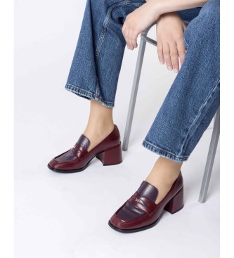 Wonders Leather Loafers Victoria 02 Burgundy