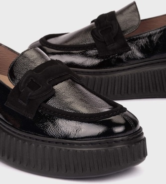 Wonders Mocasines de Piel XFLY 03 Negro