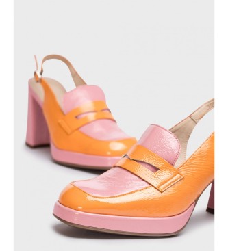 Wonders Amelia two-tone leather loafers APRICOT/BLUSH