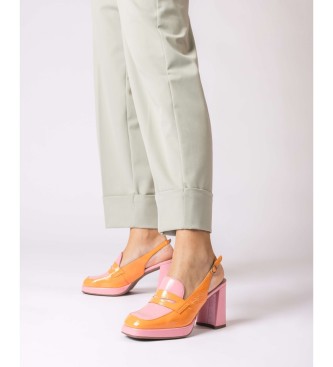 Wonders Amelia two-tone leather loafers APRICOT/BLUSH