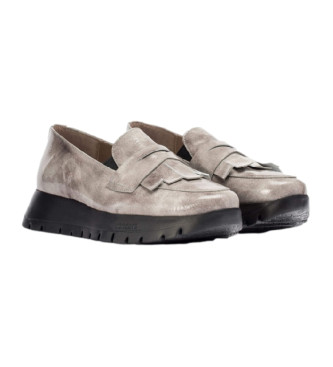 Wonders Leather moccasins MATERIA grey