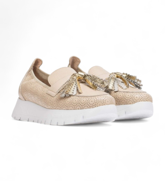 Wonders Leather moccasins Materia beige