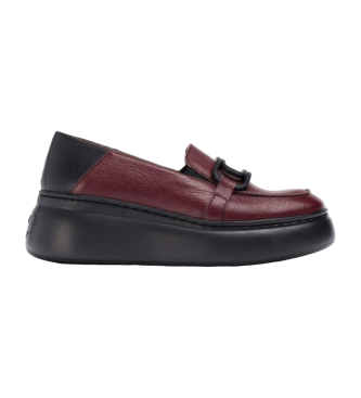 Wonders Nora leather loafers maroon