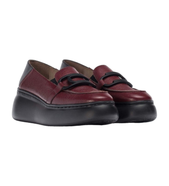 Wonders Nora leather loafers maroon