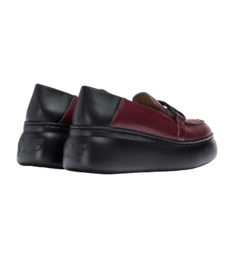 Wonders Nora leather loafers maroon