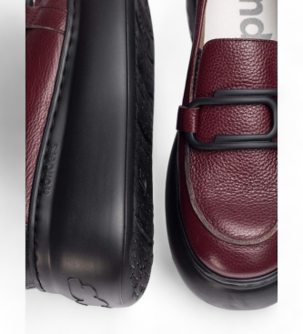 Wonders Nora leather loafers maroon