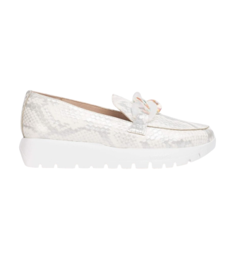 Wonders Rose l�dermockasiner vit