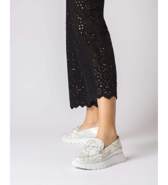 Wonders Rose l�dermockasiner vit