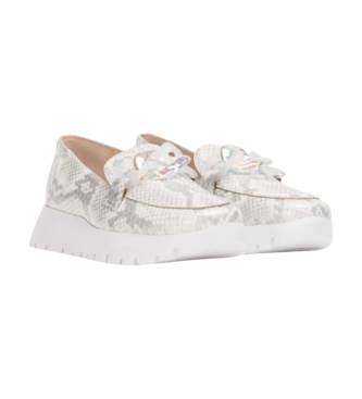 Wonders Rose l�dermockasiner vit