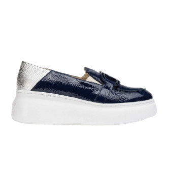 Wonders Vienna navy leather loafers Baltic