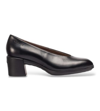 Wonders Reghost 01 Black Leather Shoes