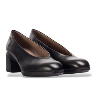 Wonders Reghost 01 Black Leather Shoes