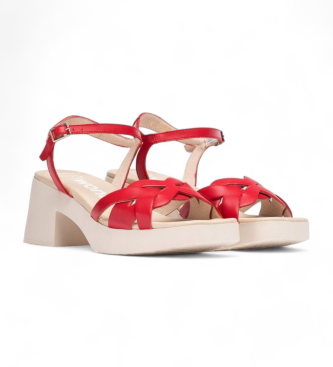 Wonders Skórzane sandały Catalina czerwone
