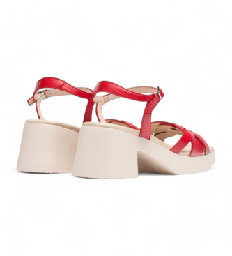 Wonders Catalina Leather Sandals Red