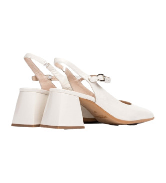 Wonders Witte Jane sandaal met hak -Hakhoogte: 6cm