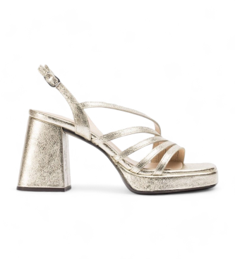 Wonders Gouden Garli leren sandalen