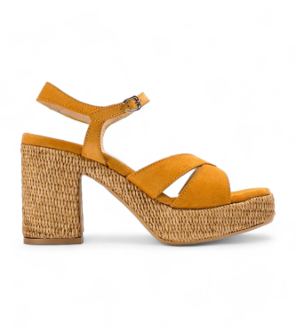 Wonders Sandaler i lder Giorgia Orange 