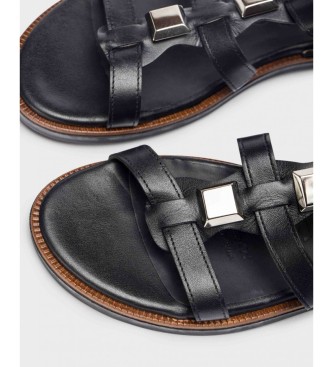 Wonders Leather sandals Olimpia black