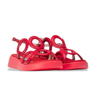 Wonders Sandali Aise in pelle rossa