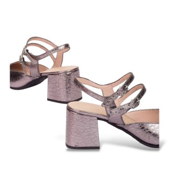 Wonders Silver Anila 02 Leather Sandals