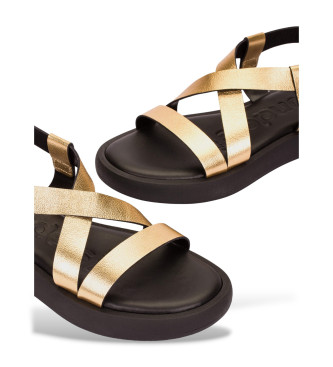 Wonders Usnjeni sandali Golden Austra