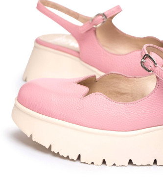 Wonders Usnjene sandale Basel pink