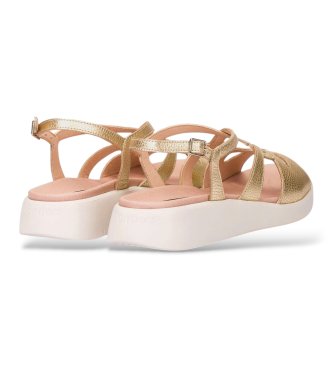 Wonders Golden Breeze Leather Sandals